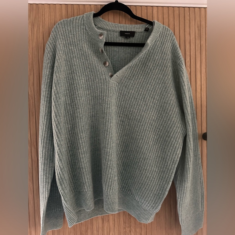 Vince men's sweater XL new with tags light green designer Saks Nordstrom Shirt